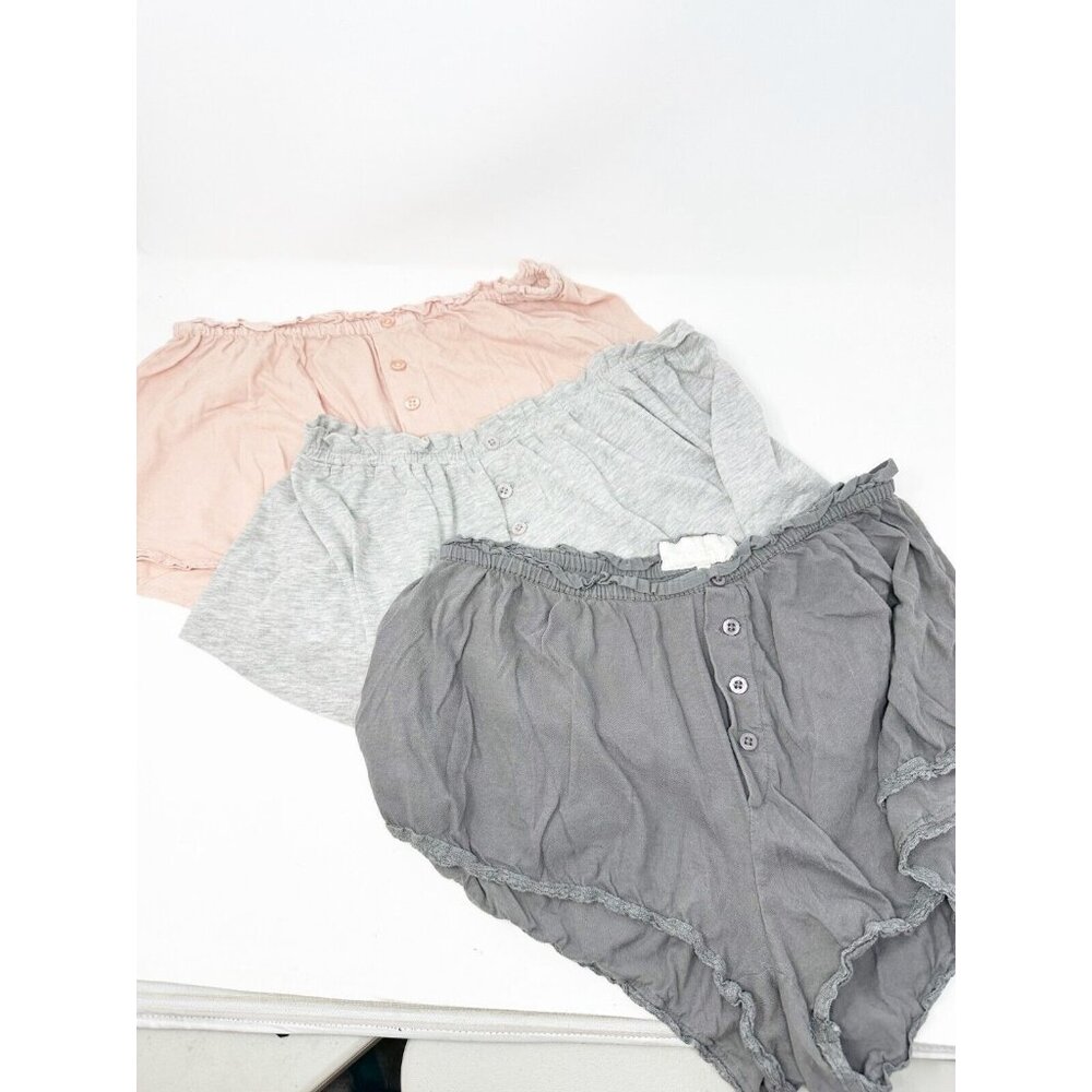 The Great Lot of 3 Womens The Tap Sleep Shorts Sleepwear Ruffled Stretch Waist S